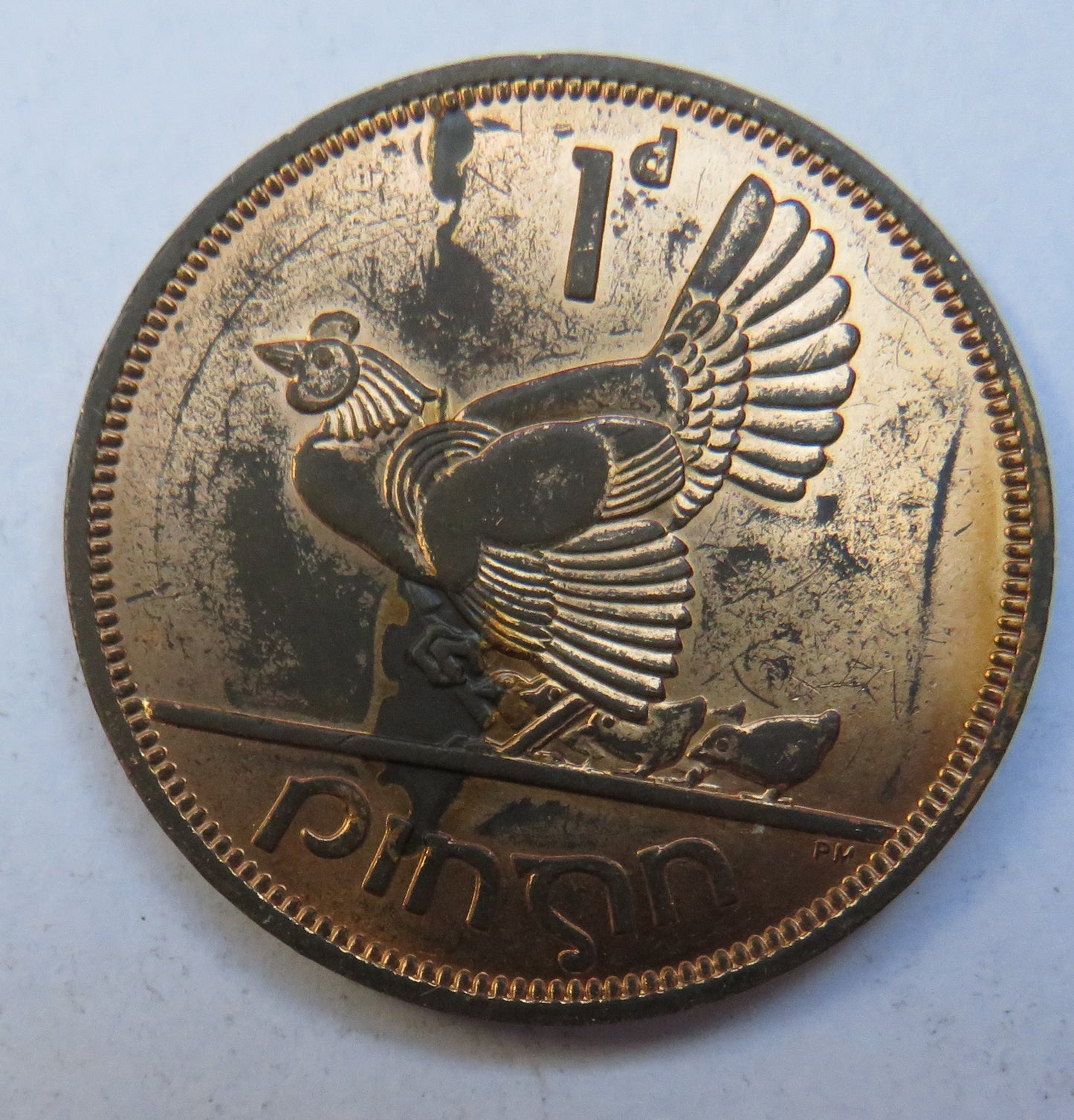 1968 Ireland Eire One Penny Coin High Grade