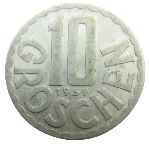 1959 Austria 10 Groschen Coin