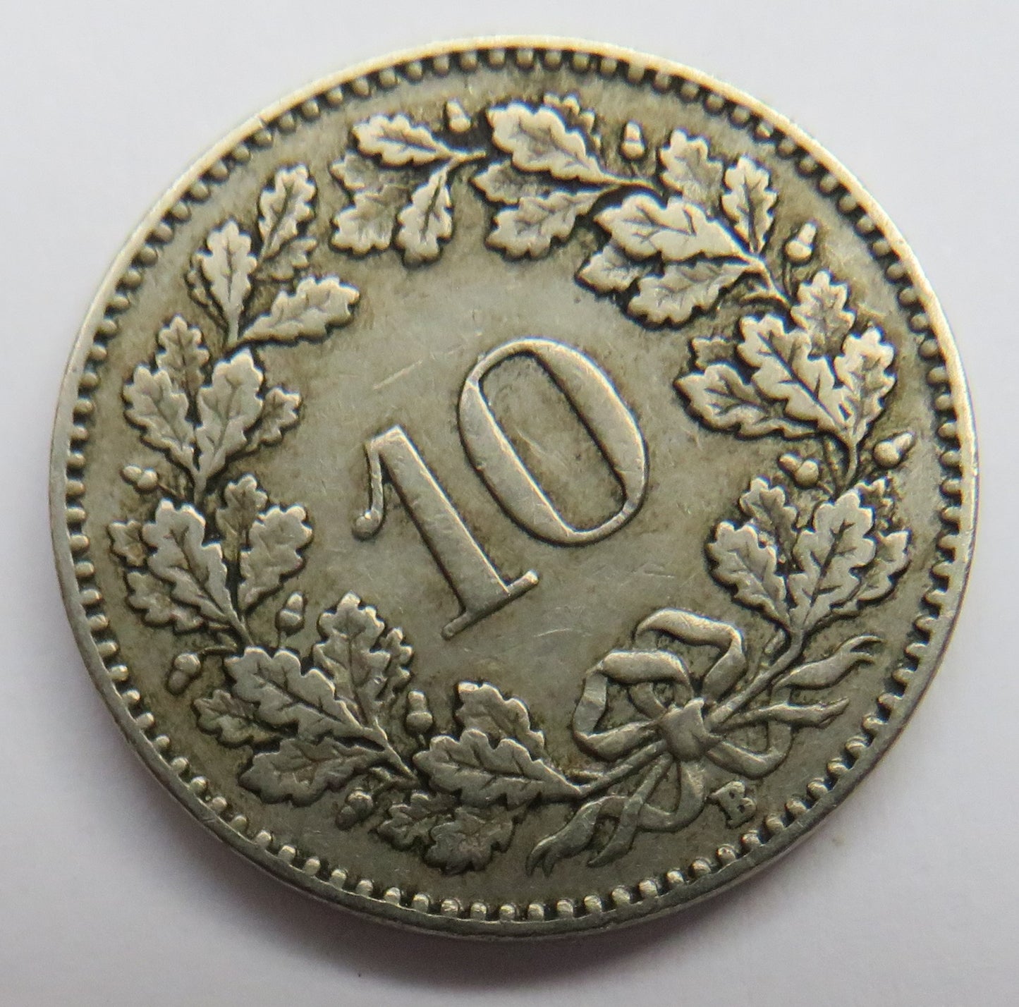 1912 Switzerland 10 Rappen Coin