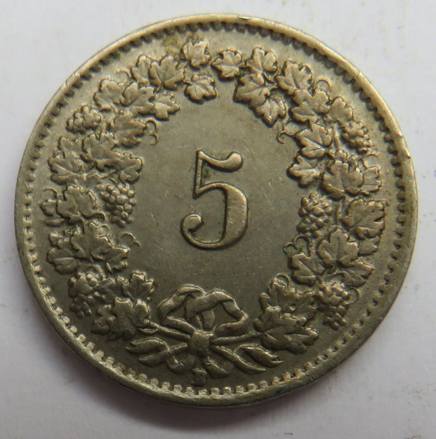 1955 Switzerland 5 Rappen Coin
