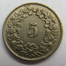 Load image into Gallery viewer, 1955 Switzerland 5 Rappen Coin
