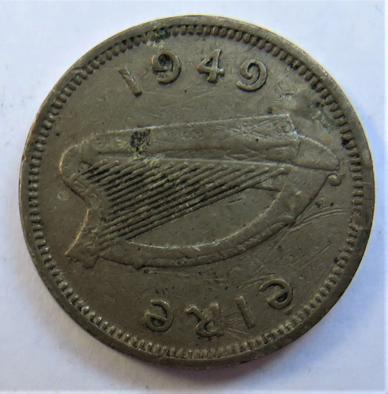 1949 Ireland Eire Threepence Coin