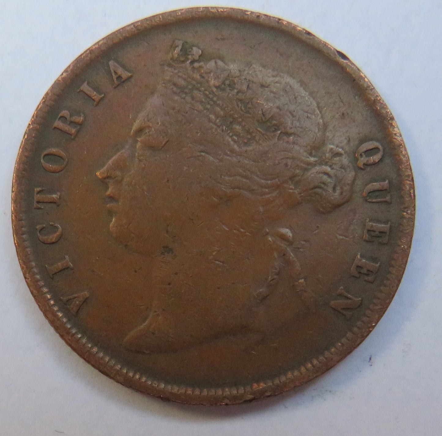 1901 Queen Victoria Straits Settlements One Cent Coin