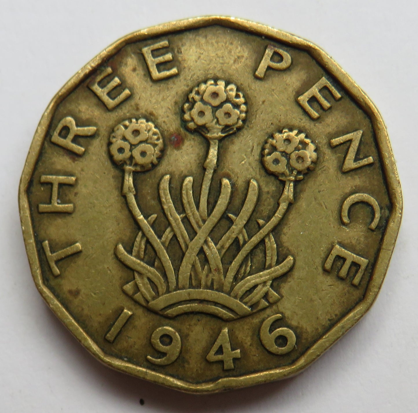 1946 King George VI Threepence Coin - Scarce Date
