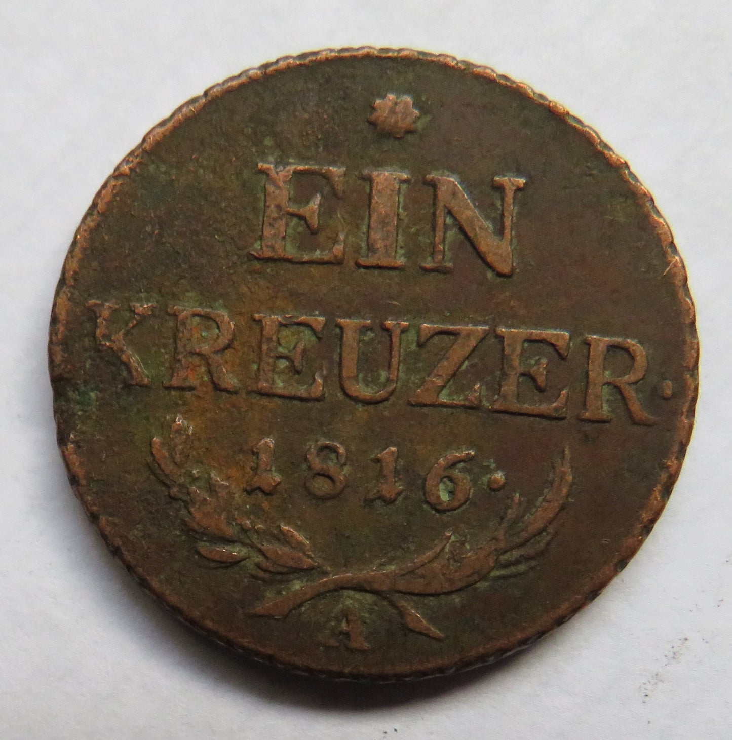 1816-A Austria One Kreuzer Coin