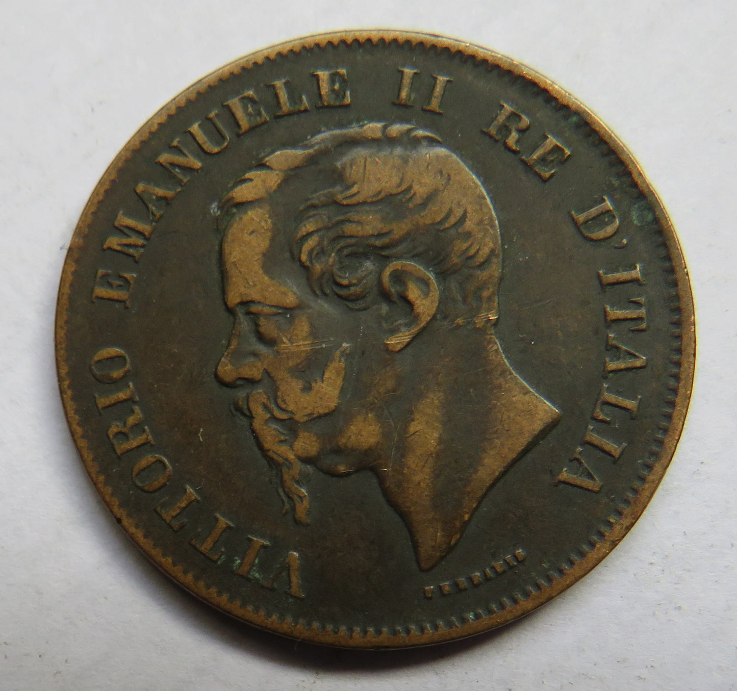 1862-N Italy 5 Centesimi Coin