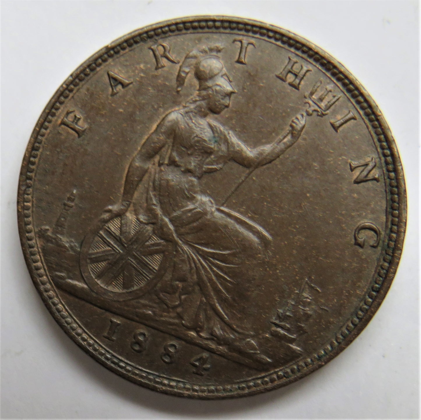 1884 Queen Victoria Farthing Coin
