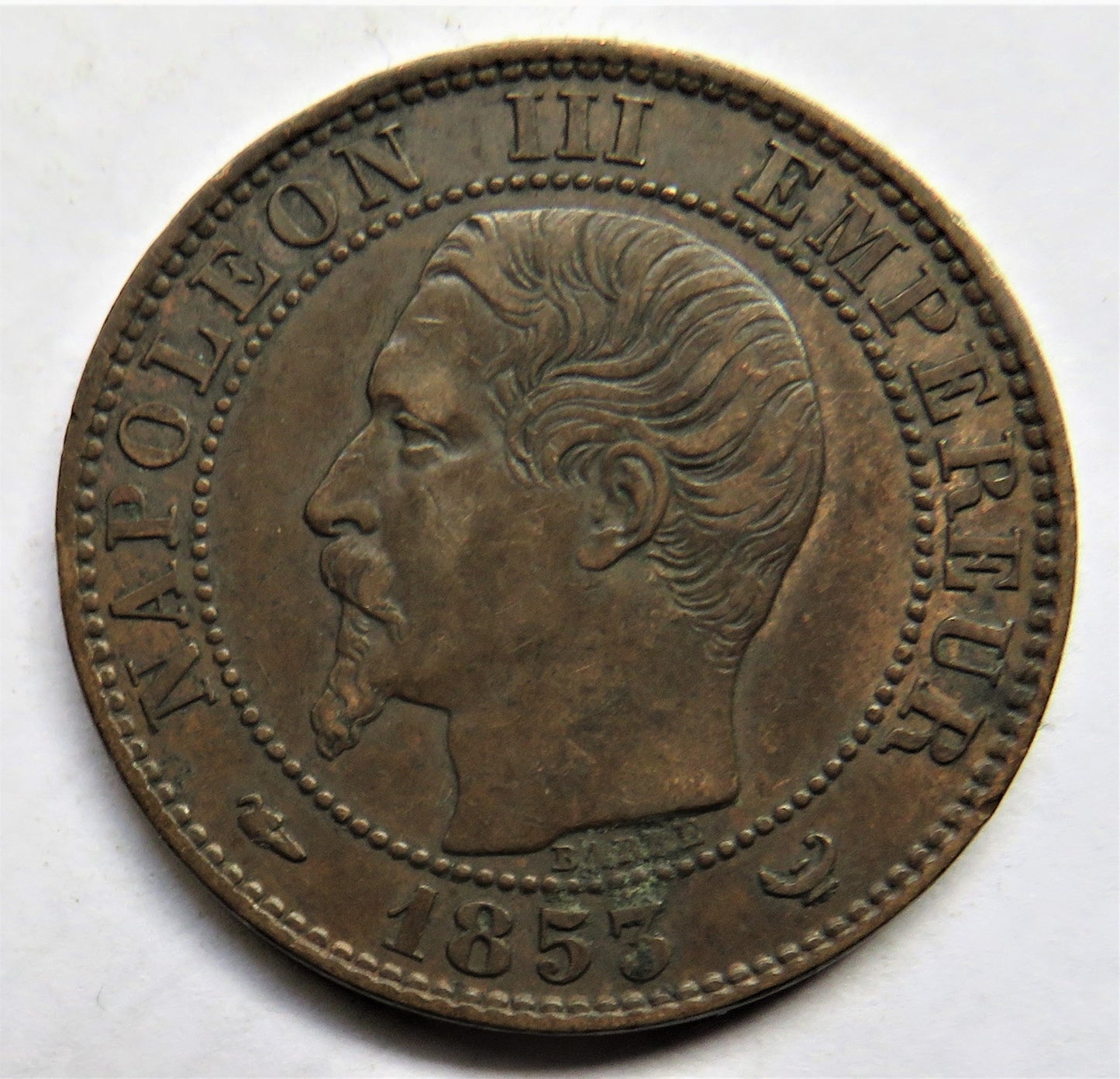 1853-W Napoleon III France 5 Centimes Coin