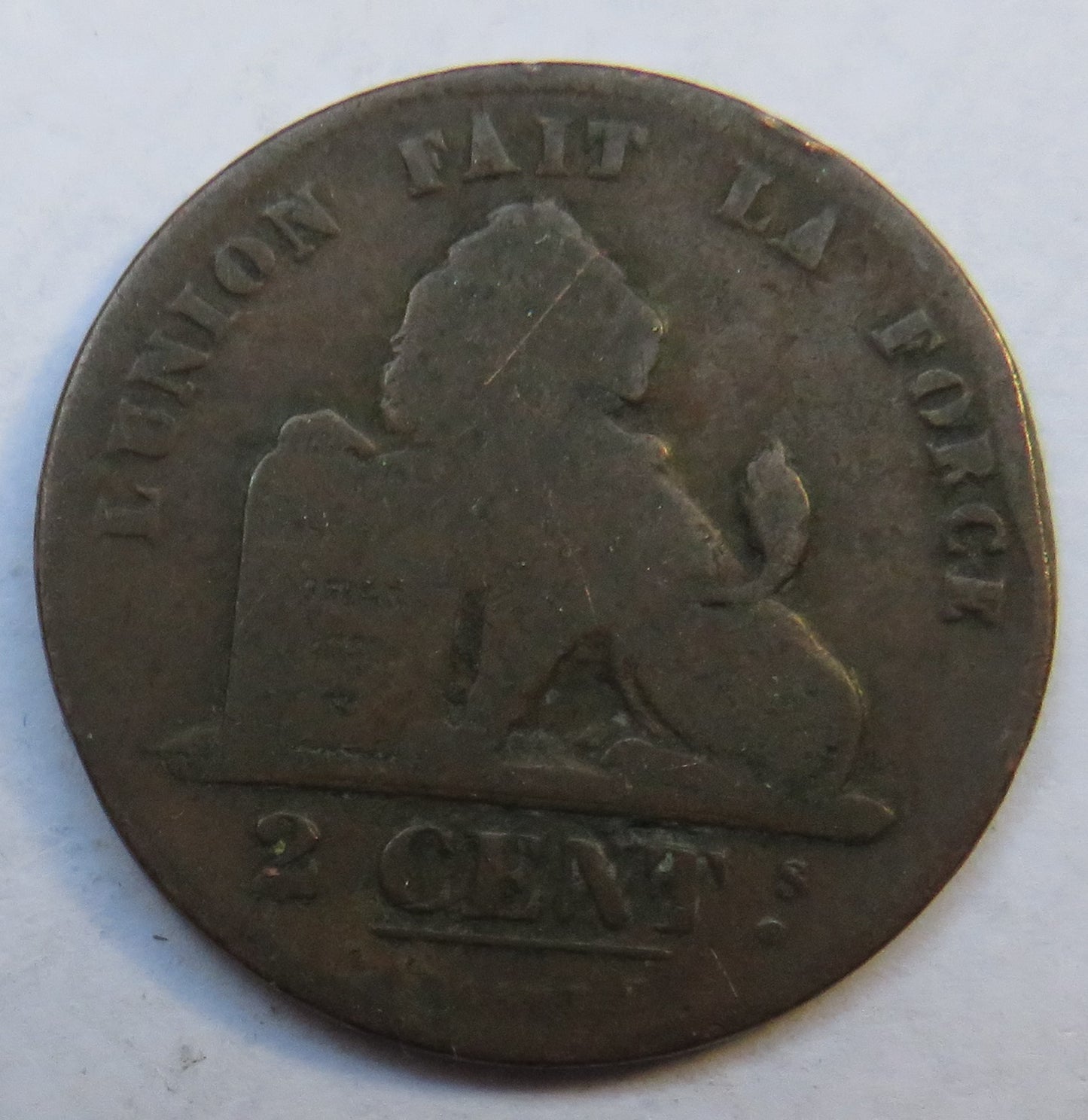 1836 Belgium 2 Centimes Coin