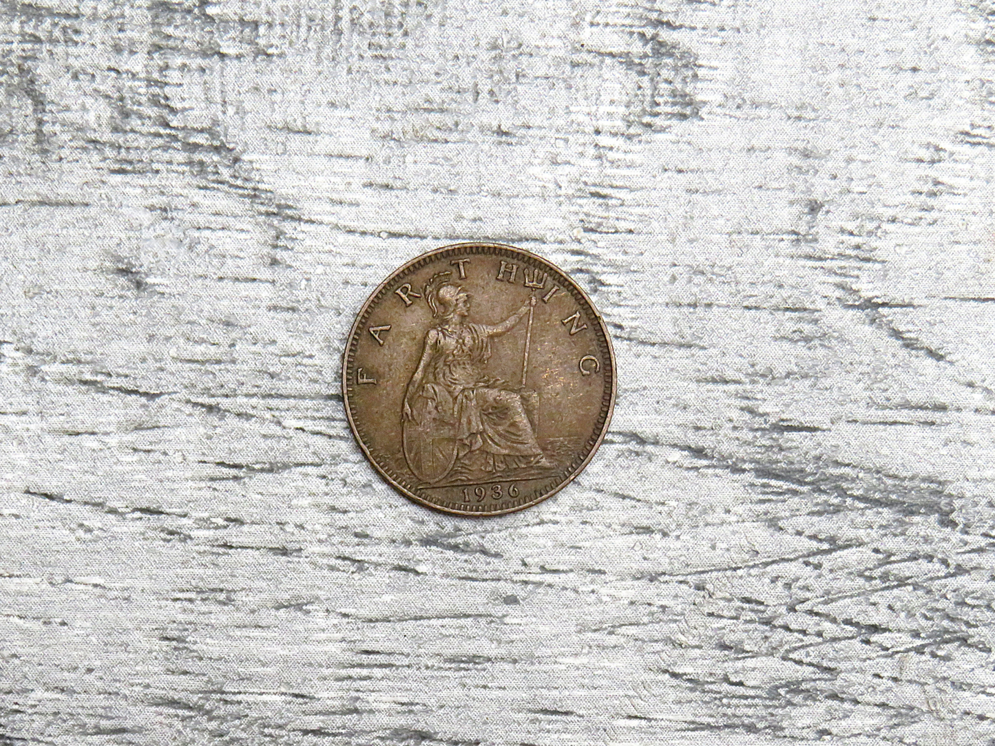 Genuine farthing coin from 1936 for 90th birthday card