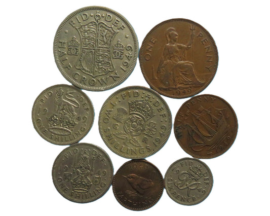 1949 Great Britain Coin Year Set