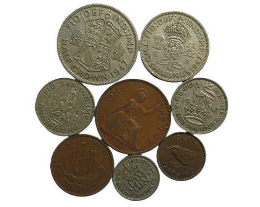 1947 Great Britain Coin Year Set