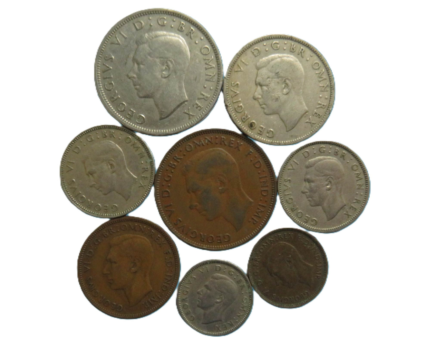 1947 Great Britain Coin Year Set