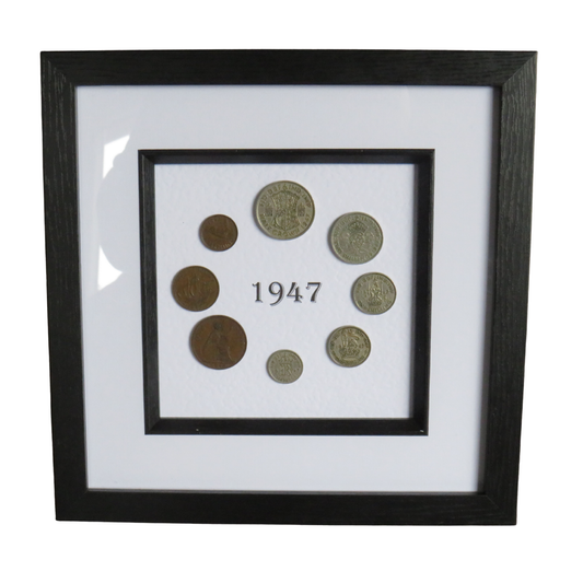 1947 Luxury Framed Coin Year Set of Great Britain