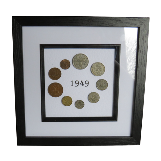 1949 Luxury Framed Coin Year Set of Great Britain
