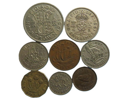 1951 Great Britain Coin Year Set