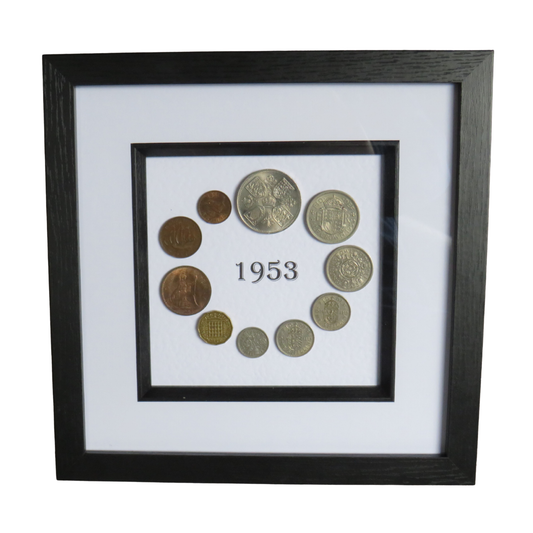 1953 Luxury Framed Coin Year Set of Great Britain