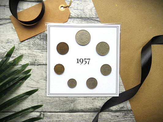 1957 Mounted Presentation Gift Coin Set