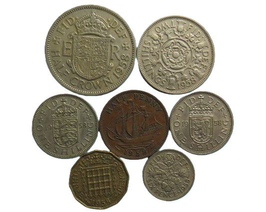 1958 Great Britain Coin Year Set