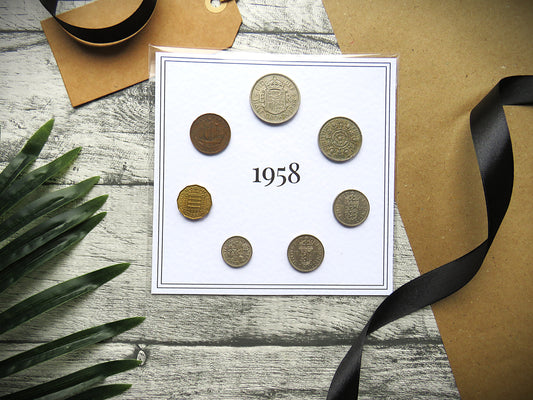 1958 Mounted Presentation Gift Coin Set