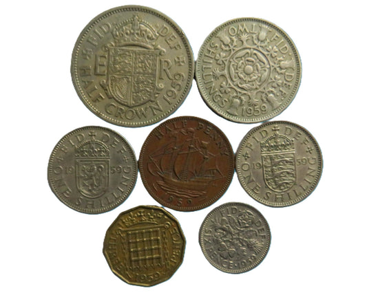 1959 Great Britain Coin Year Set
