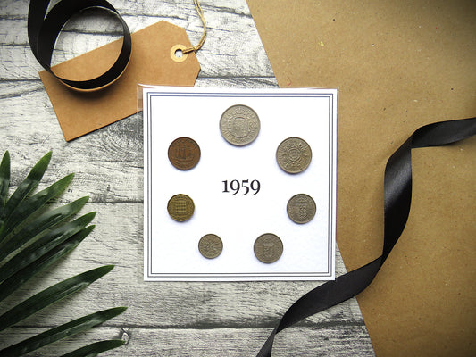 1959 Mounted Presentation Gift Coin Set