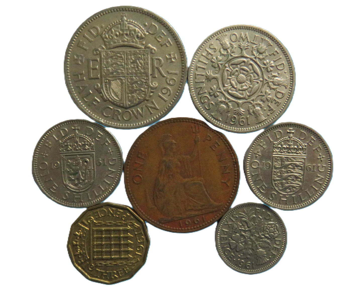 1961 Great Britain Coin Year Set