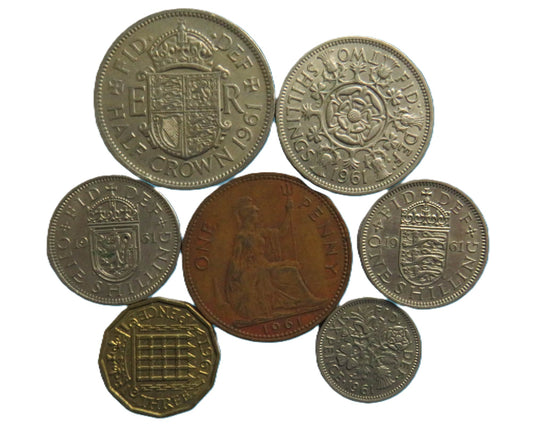 1961 Great Britain Coin Year Set