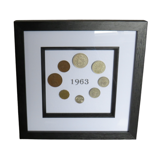 1963 Luxury Framed Coin Year Set of Great Britain