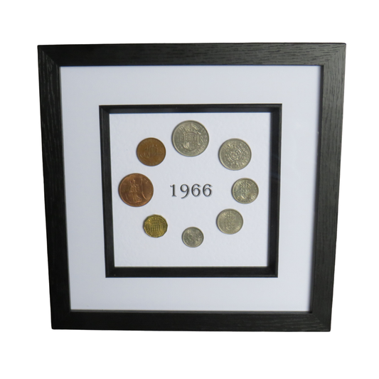 1966 Luxury Framed Coin Year Set of Great Britain