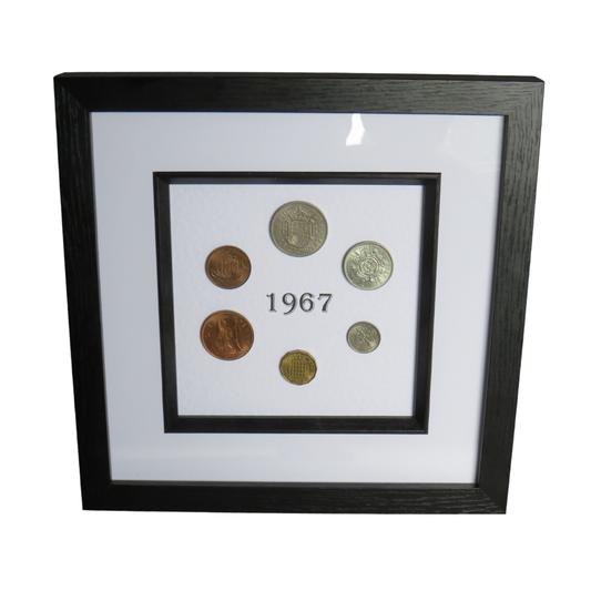 1967 Luxury Framed Coin Year Set of Great Britain