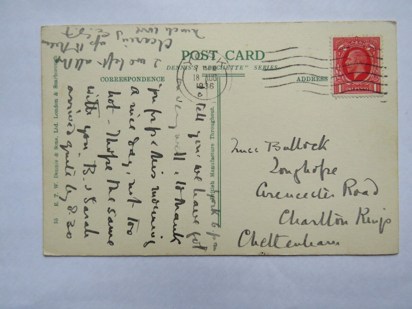Old Postcard of Bootham Bar & York Minster 1936