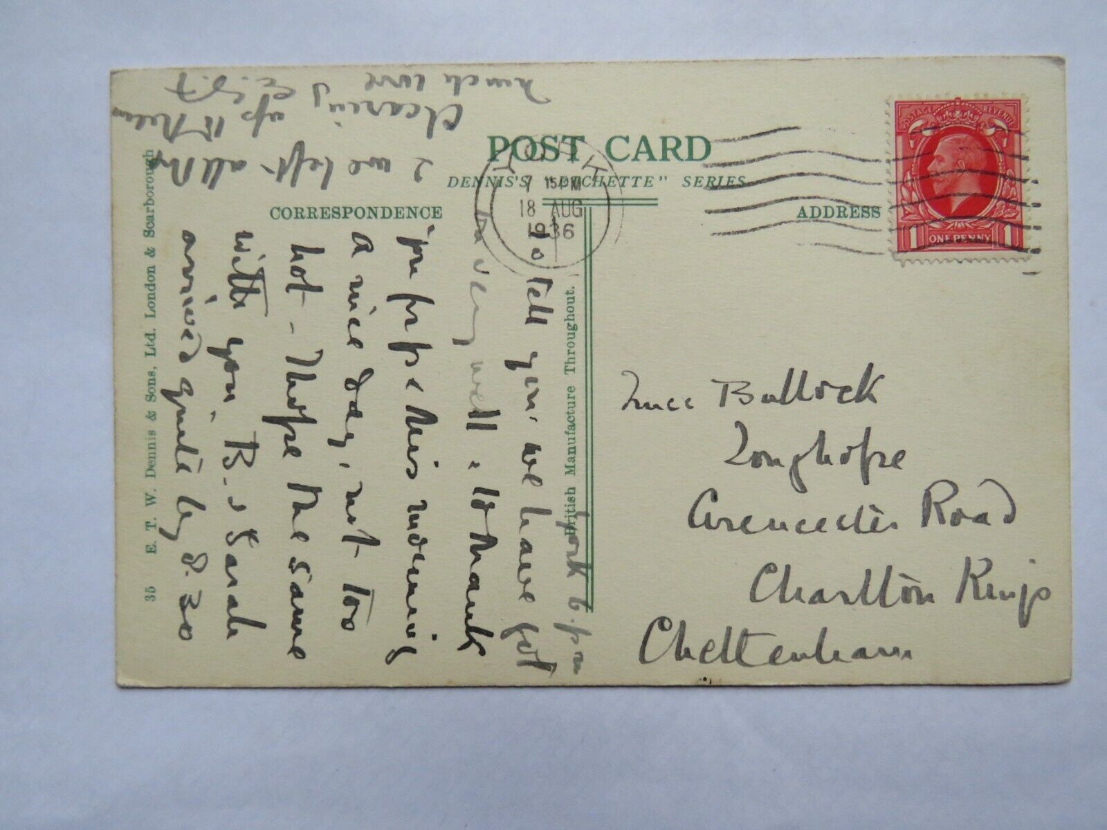 Old Postcard of Bootham Bar & York Minster 1936