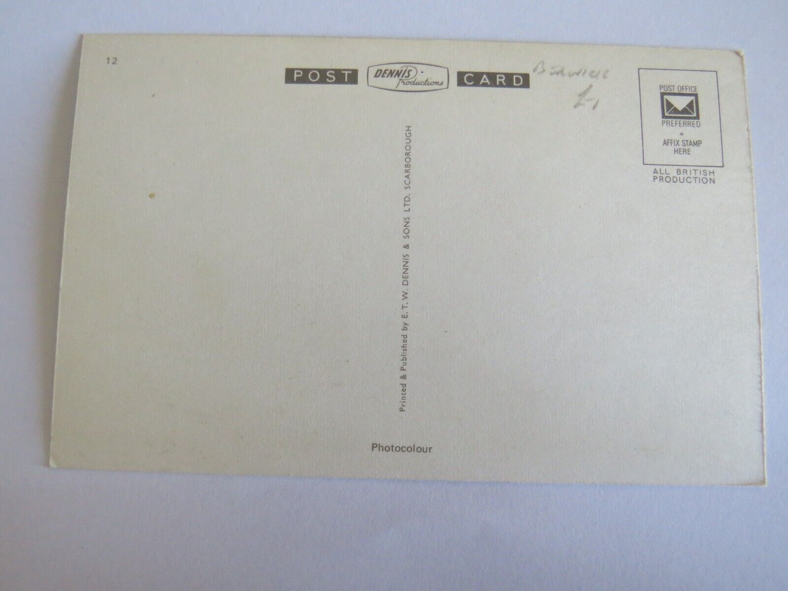 Old Postcard of Henderson Park, Coldstream - Ref : 1024