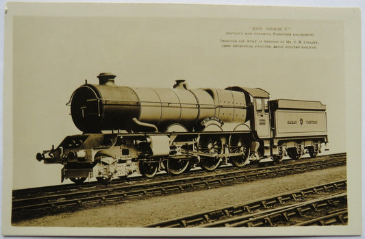 Old Postcard of "King George V", Britain's Most Powerful Passenger Locomotive