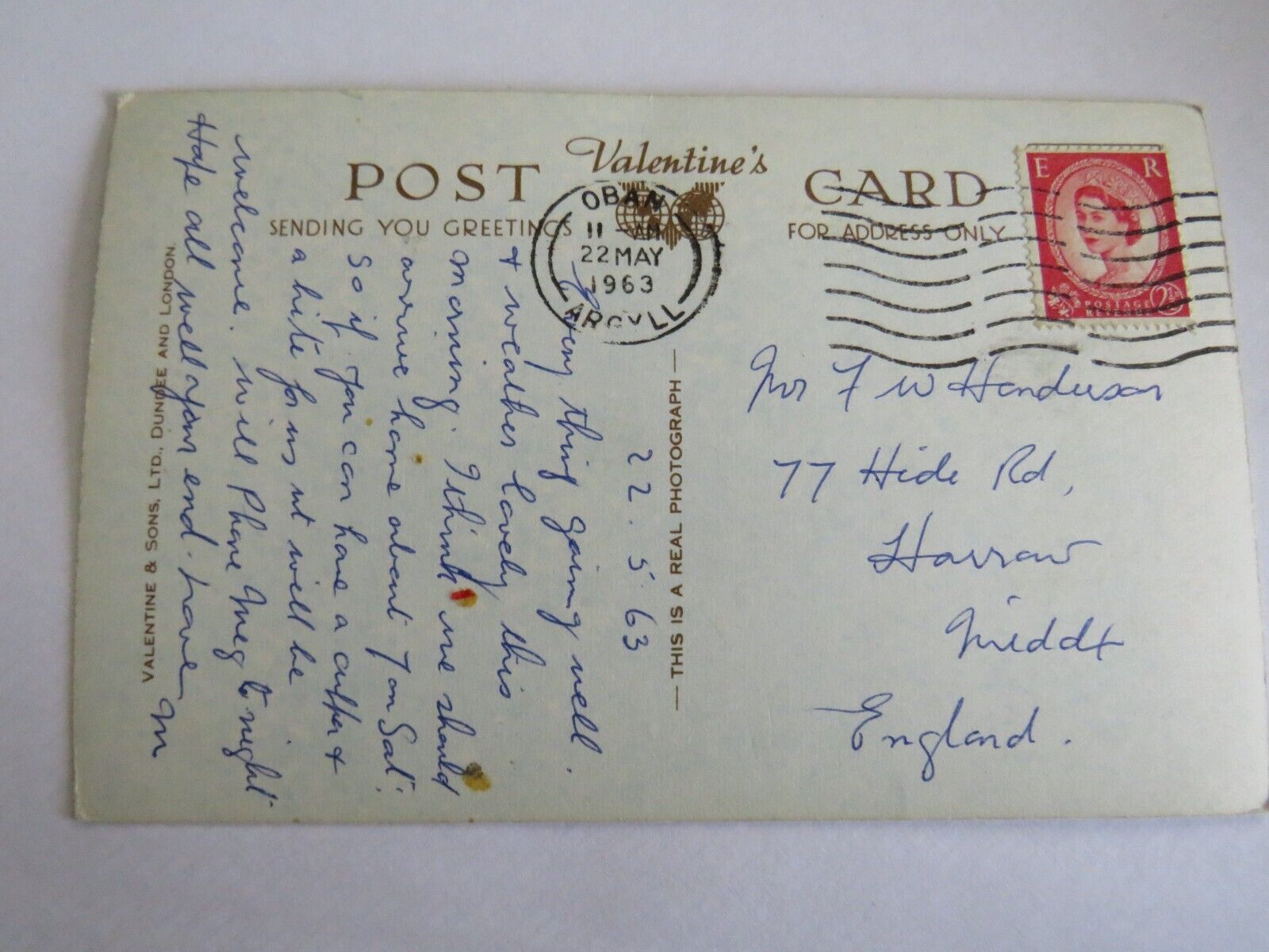 Old Postcard of St. Giles Cathedral, Edinburgh 1963 - Ref : 1041