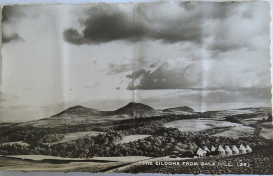 Old Postcard of The Eildons From Gala Hill 1961 - Ref : 1027