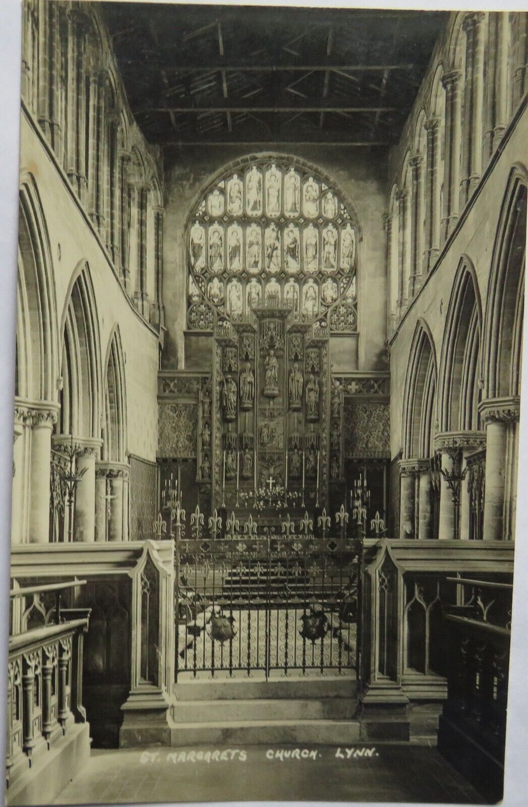 Old Postcard of St Margarets Church Lynn