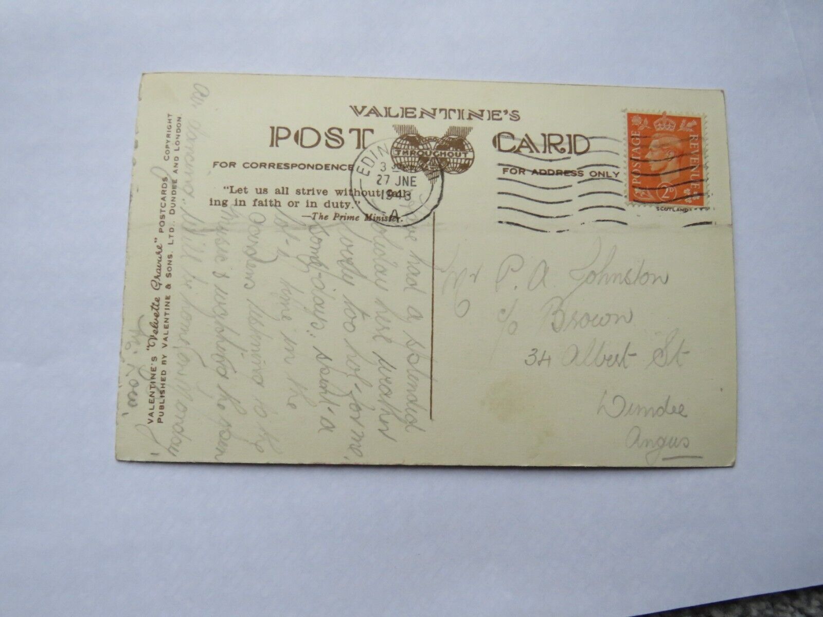 Old Postcard of The Scottish American War Memorial, Edinburgh