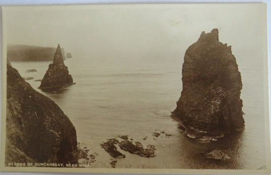 Old Postcard of Stacks of Duncanssay, Near Wick - Ref : 1028