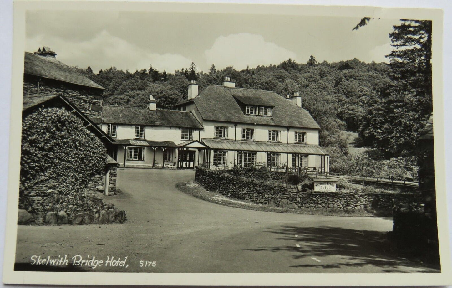 Old Postcard of Skelwith Bridge Hotel - Unposted