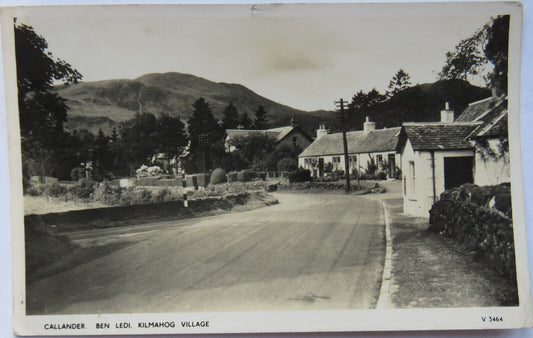 Old Postcard of Callander, Ben Ledi, Kilmahog Village
