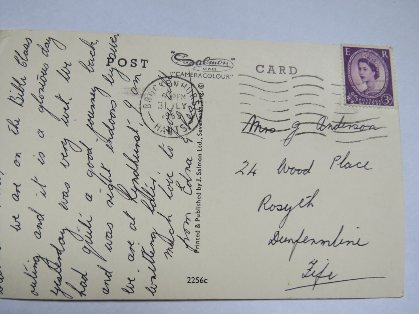 Old Postcard of Highland Water, New Forest 1965