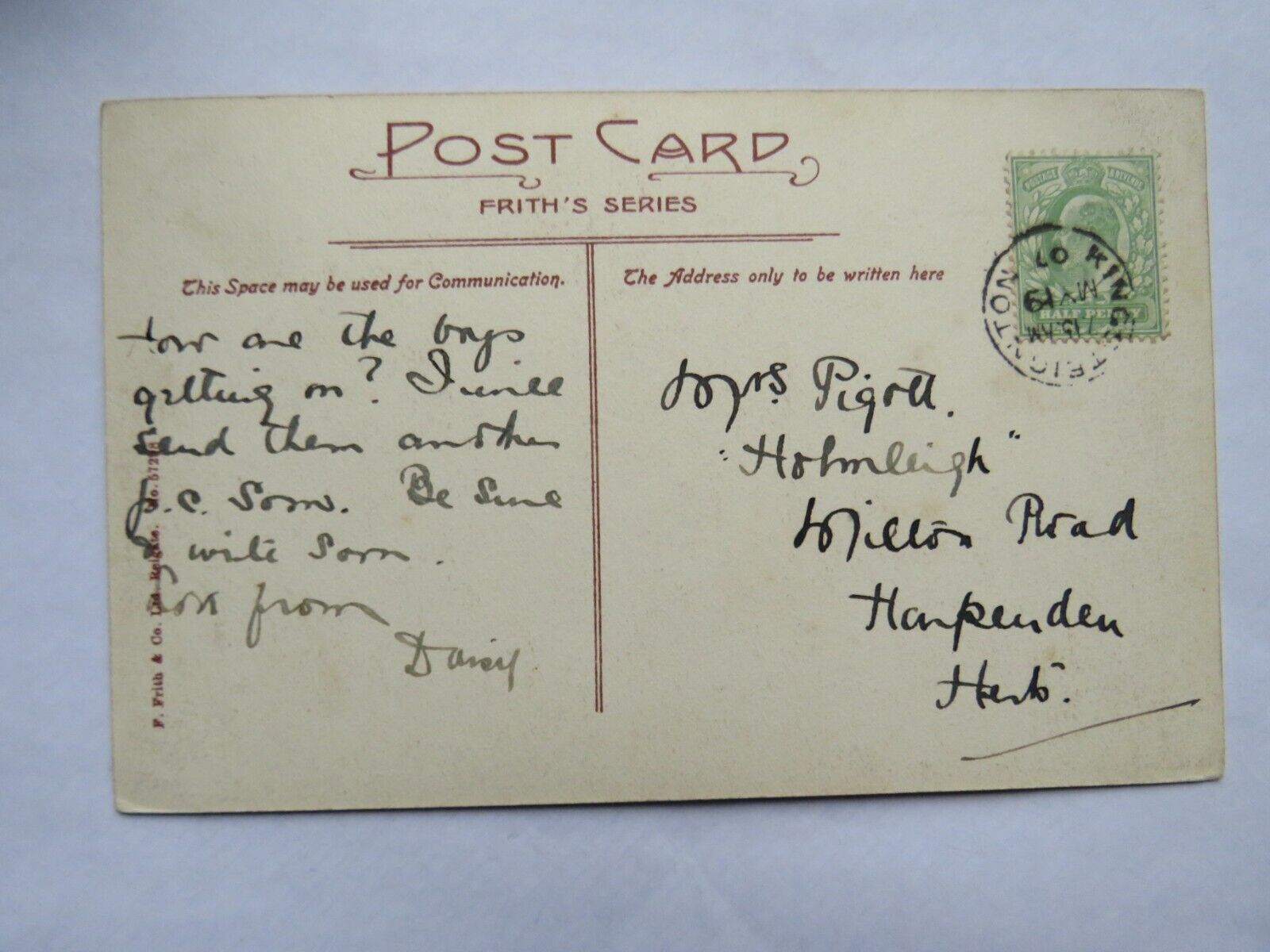 Old Postcard Of Tor Abbey, Old Window Looking into Crypt 1907