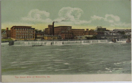 Old Postcard of The Great Mills At Waterville,- Ref  : 1019