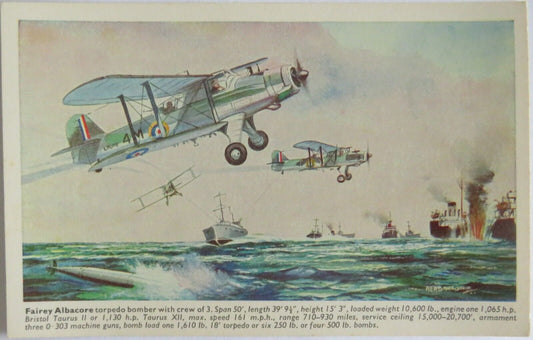 Old Postcard of Fairey Albacore  - Ref  : 1019