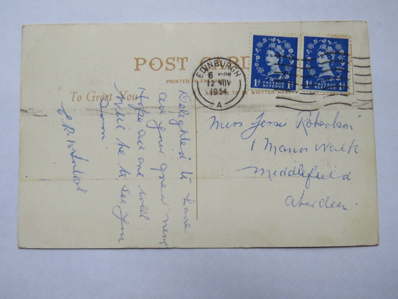 Old Multiview Postcard Of Edinburgh 1954