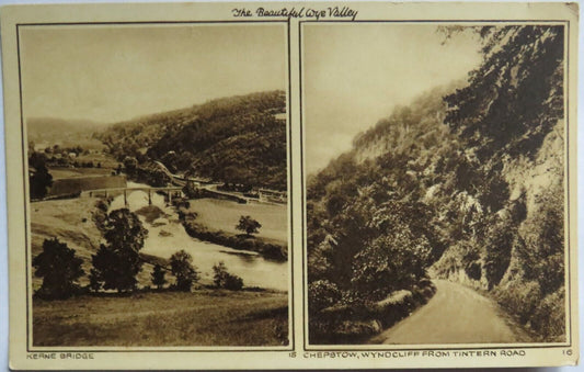 Old Postcard of Kerne Bridge, Chepstow, Wyndcliff From Tintern Road-  Ref : 1013