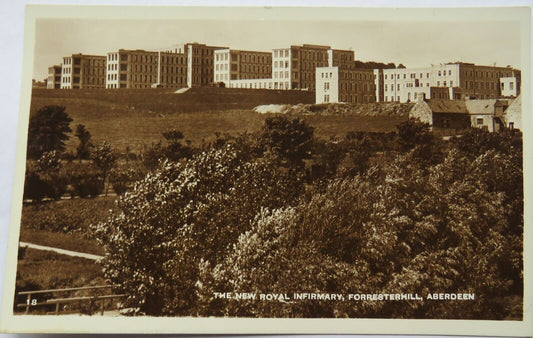 Old Postcard of The New Royal Infirmary, Forresterhill, Aberdeen