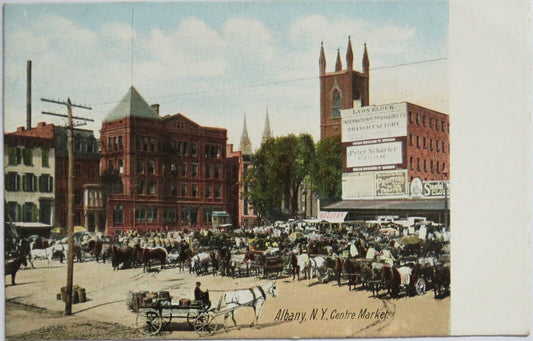 Old Postcard of Albany, N.Y. Centre Market - Ref : 1010
